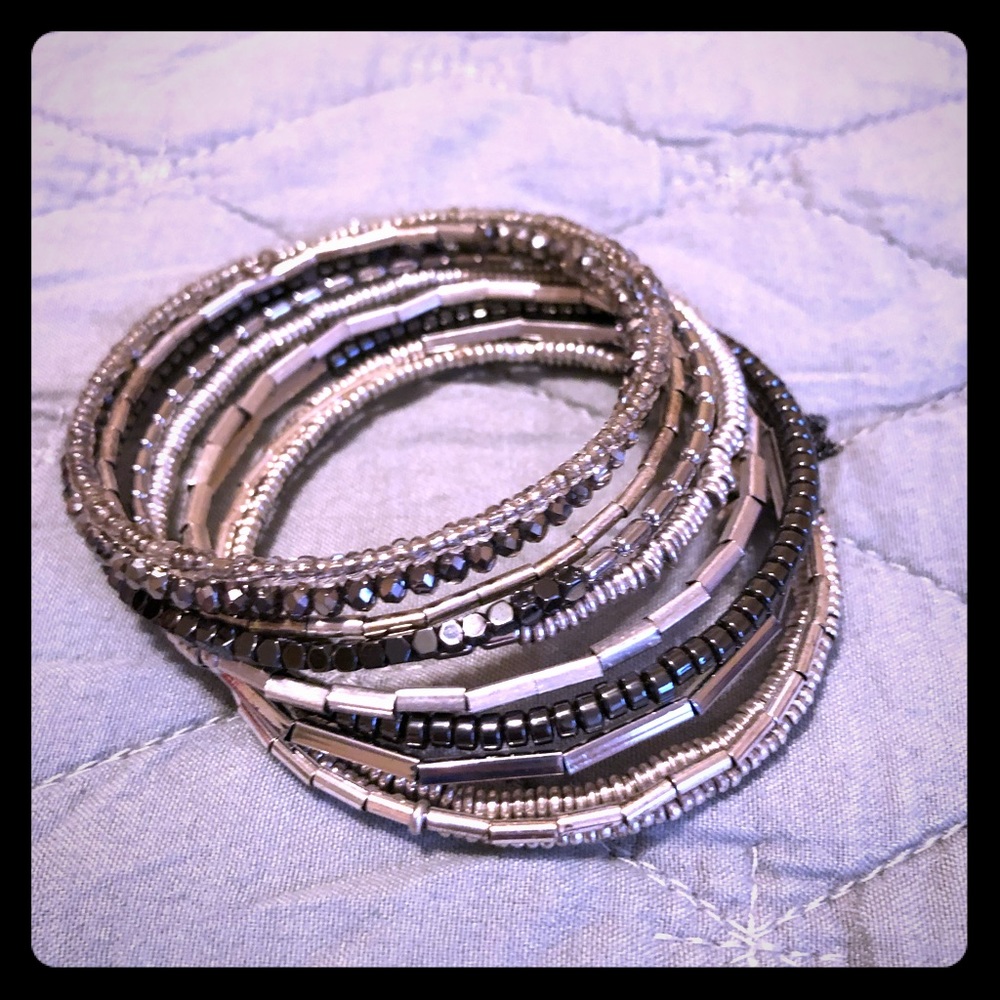 Stella & Dot Celine Silver Wrap Bracelet